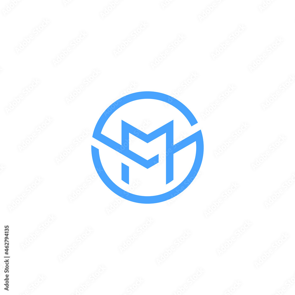 Creative Minimalist Solid Letter SM or MS Iconic Logo Design Using Letters S M Creative Minimalist Solid Letter SM or MS Iconic Logo Design Using Letters S M