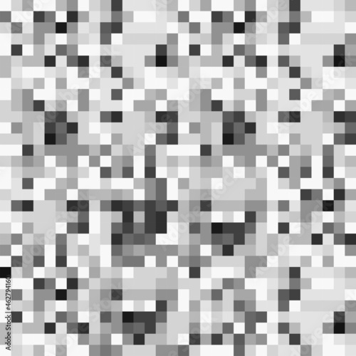 TV screen noise pixel glitch seamless pattern texture background vector illustration. Analog TV static video noise. No video signal concept.