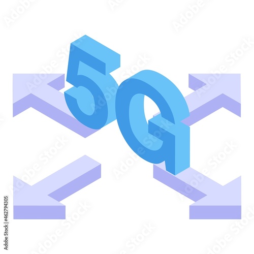 5g network icon isometric vector. Wifi technology. Wireless internet
