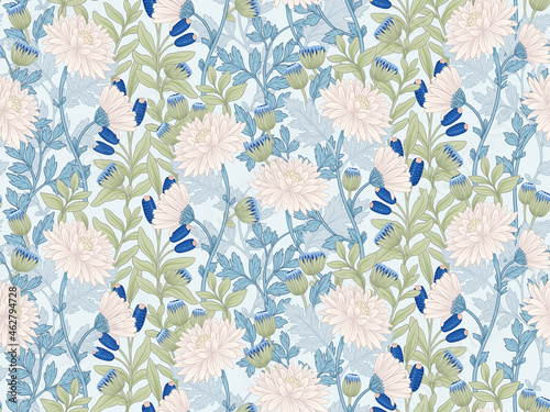 Floral Pattern in William Morris Style photo