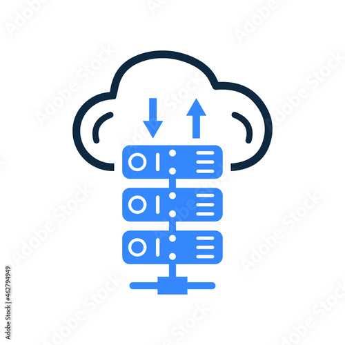 Cloud, computing icon. Editable vector graphics.