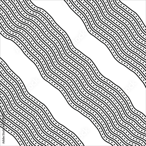 Lines Motifs Pattern. Ornamental Decoration for Interior, Exterior, Carpet, Textile, Garment, Cloth, Silk, Tile, Plastic, Paper, Wrapping, Wallpaper, Pillow, Sofa, Background, Ect. Vector Illustration
