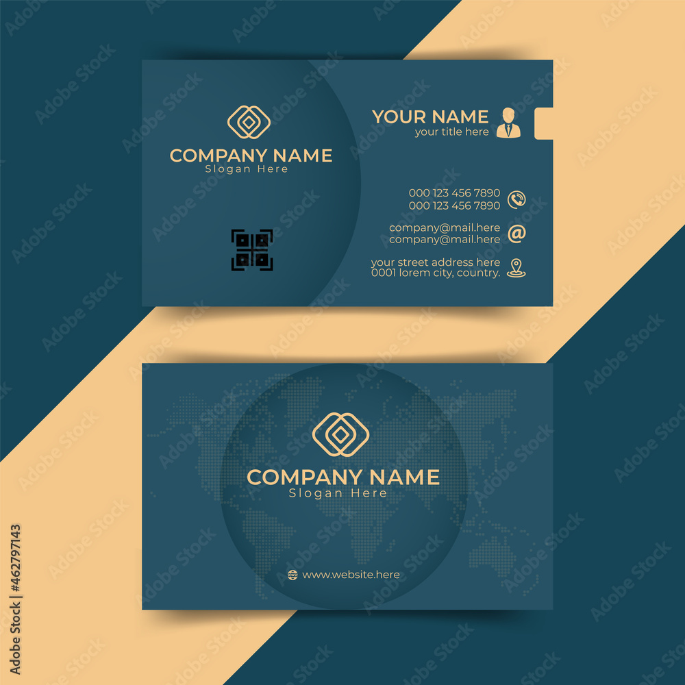 Business Card Template Stock Vector Adobe Stock Business Card Template Stock Vector Adobe Stock