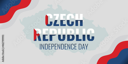 Czech republic independence day banner. Typography elegant for community national holiday.