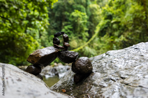 Stones at La Fortuna Waterfall, La Fortuna, Costa Rica