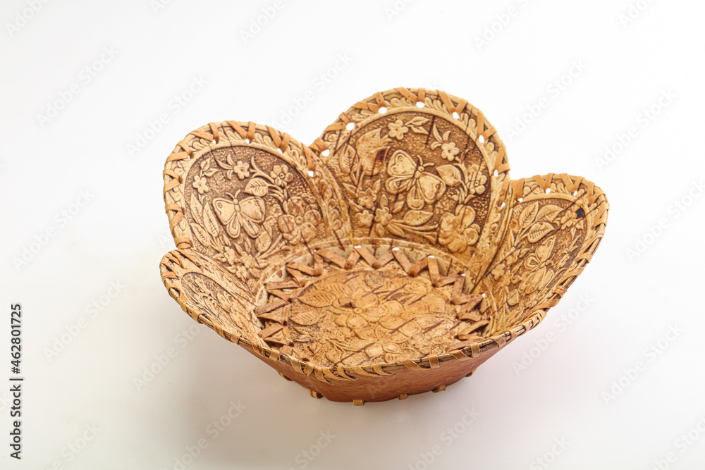 Natural wicker tableware for serving Natural wicker tableware for serving