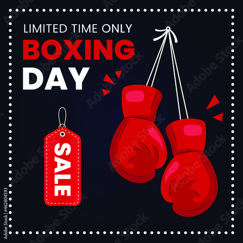 Boxing day promo sale background for social media post