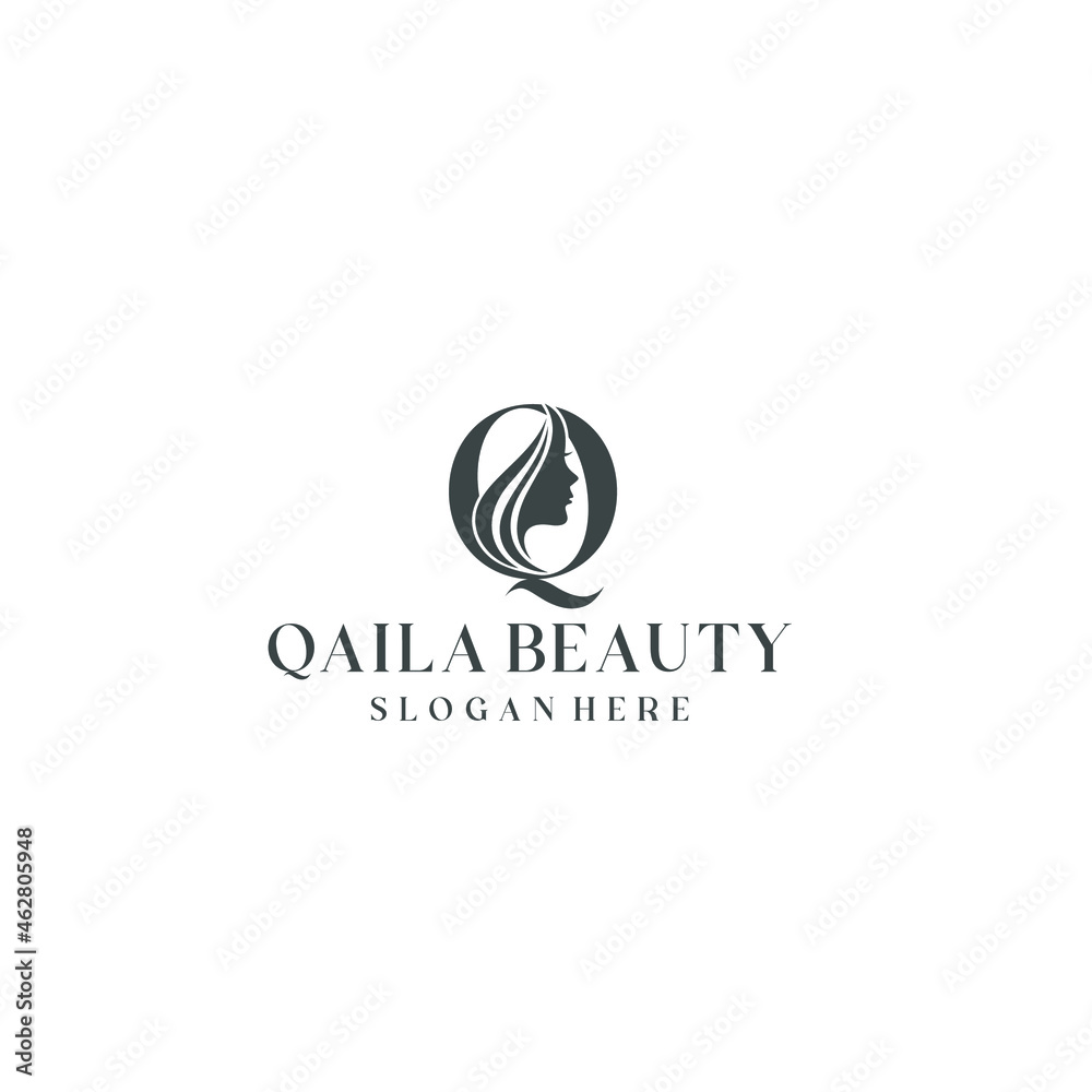 Letter Q and Beauty Face logo concept ready for your brand Letter Q and Beauty Face logo concept ready for your brand