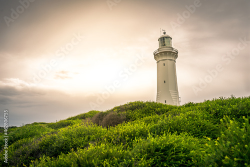 Lighthouse in the setting sun