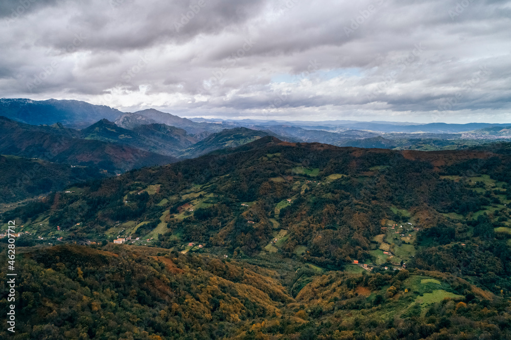 Spain, Asturias, Mountain landscape in autumn Spain, Asturias, Mountain landscape in autumn