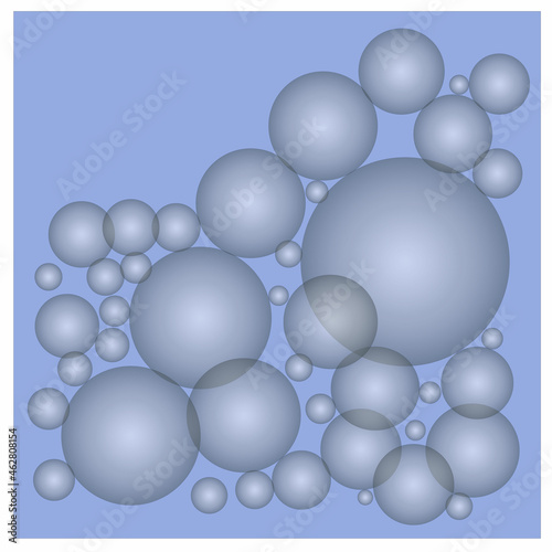 Gray 3D background with volumetric balls for the cover. White texture design template with abstract modern pattern. 