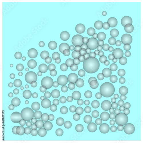 Gray 3D background with volumetric balls for the cover. White texture design template with abstract modern pattern. 
