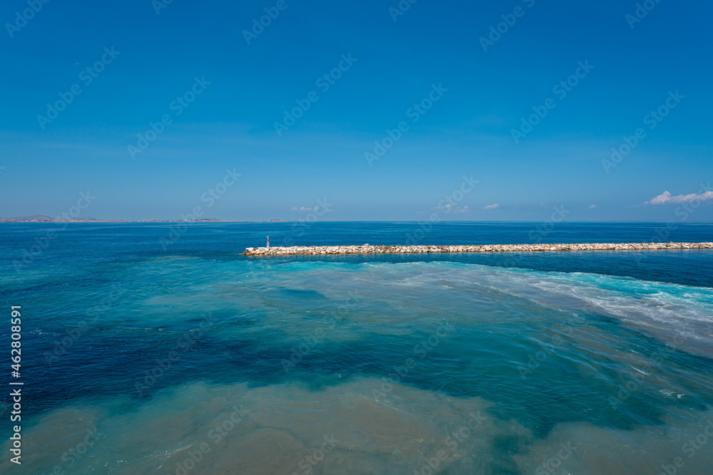 Aegean Seascape, ocean backgrounds of Greek Islands