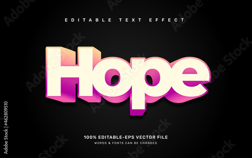 Hope text effect