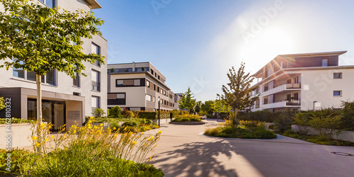 Germany, Ludwigsburg, residential area with modern multi-family houses