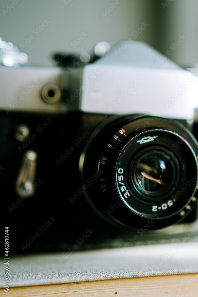 Vintage old Soviet photo camera