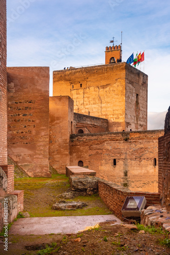 Alcazaba ruins at Alhambra, Granada, Spain photo