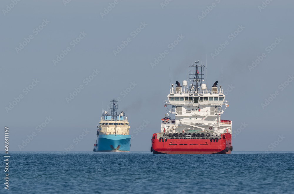 OFFSHORE SHIPS - Platform supply vessels at sea