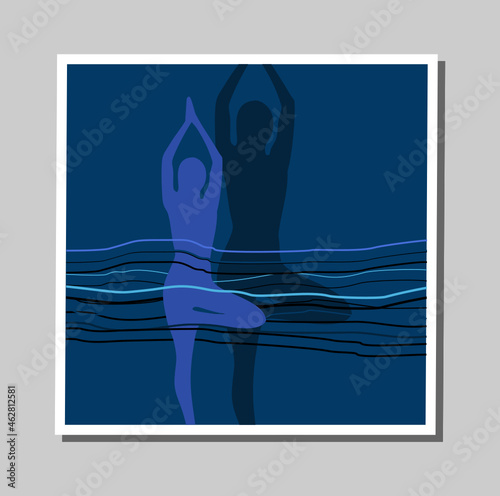 poster, yoga,
 dharma, aerobics, Zen Buddhism, swami, relaxation, auto-training, mindfulness, painting, banner, home, interior, painting,