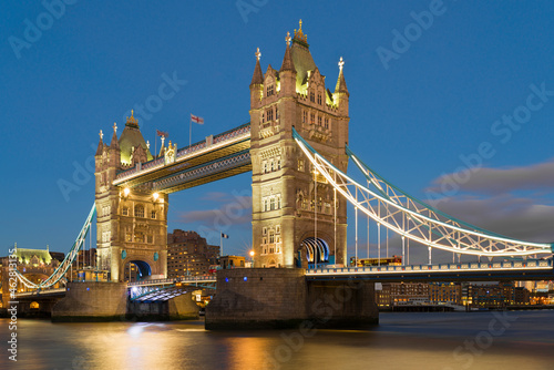 UK, London, Tower Bridge at night photo