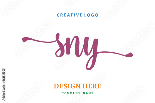 SNY lettering logo is simple, easy to understand and authoritative