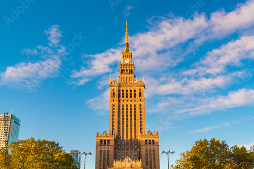 View to Palace of Culture and Science, Warsaw, Poland photo
