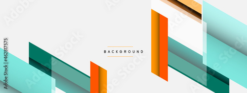 Vector background. Abstract overlapping color lines design with shadow effects. Illustration for wallpaper banner background or landing page