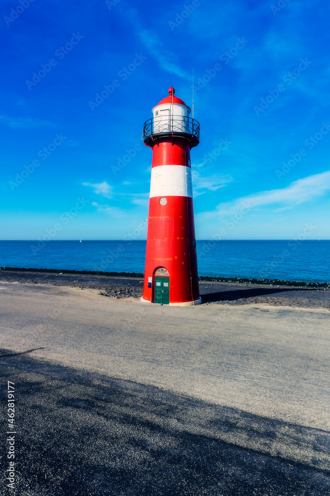 Netherlands, Zeeland, lighthouse between Westkapelle and Domburg Netherlands, Zeeland, lighthouse between Westkapelle and Domburg