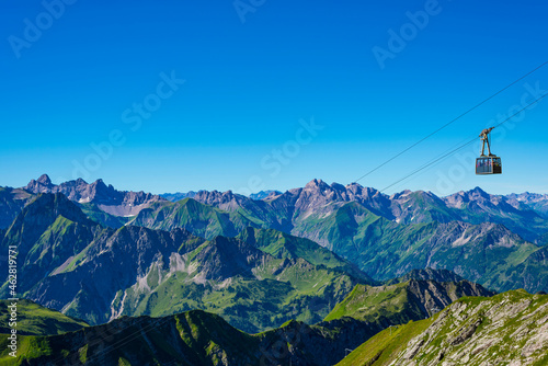Germany, Bavaria,  Allgaeu, Allgaeu Alps, near Oberstdorf, Nebelhorn, Nebelhorn Cable Car photo
