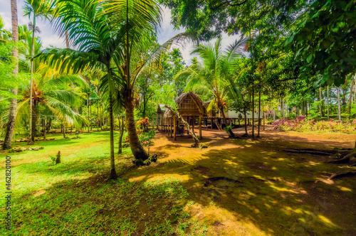 Papua New Guinea, Trobriand Islands, Kitava Island, huts photo