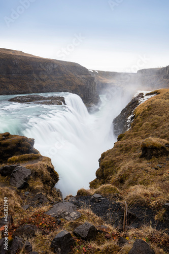 Iceland, Golden Circle, Gullfoss Waterfall photo