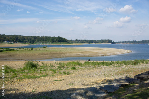 Scenic view of sea against sky during sunny day, Delecke, North Rhine Westphalia, Germany photo