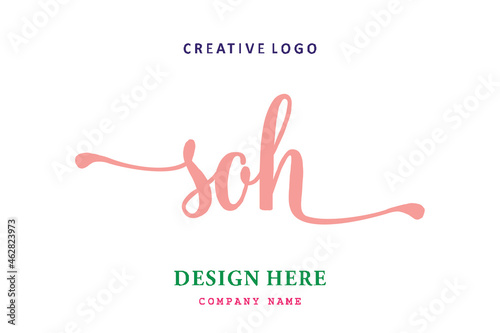 SOH lettering logo is simple, easy to understand and authoritative