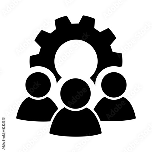 Team of some employees icon vector. Teamwork illustration sign. development team symbol. technical support logo.