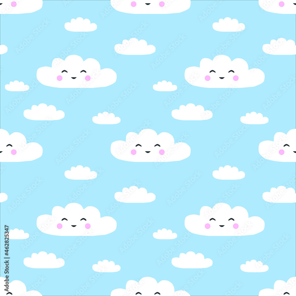 Seamless vector pattern with clouds Seamless vector pattern with clouds