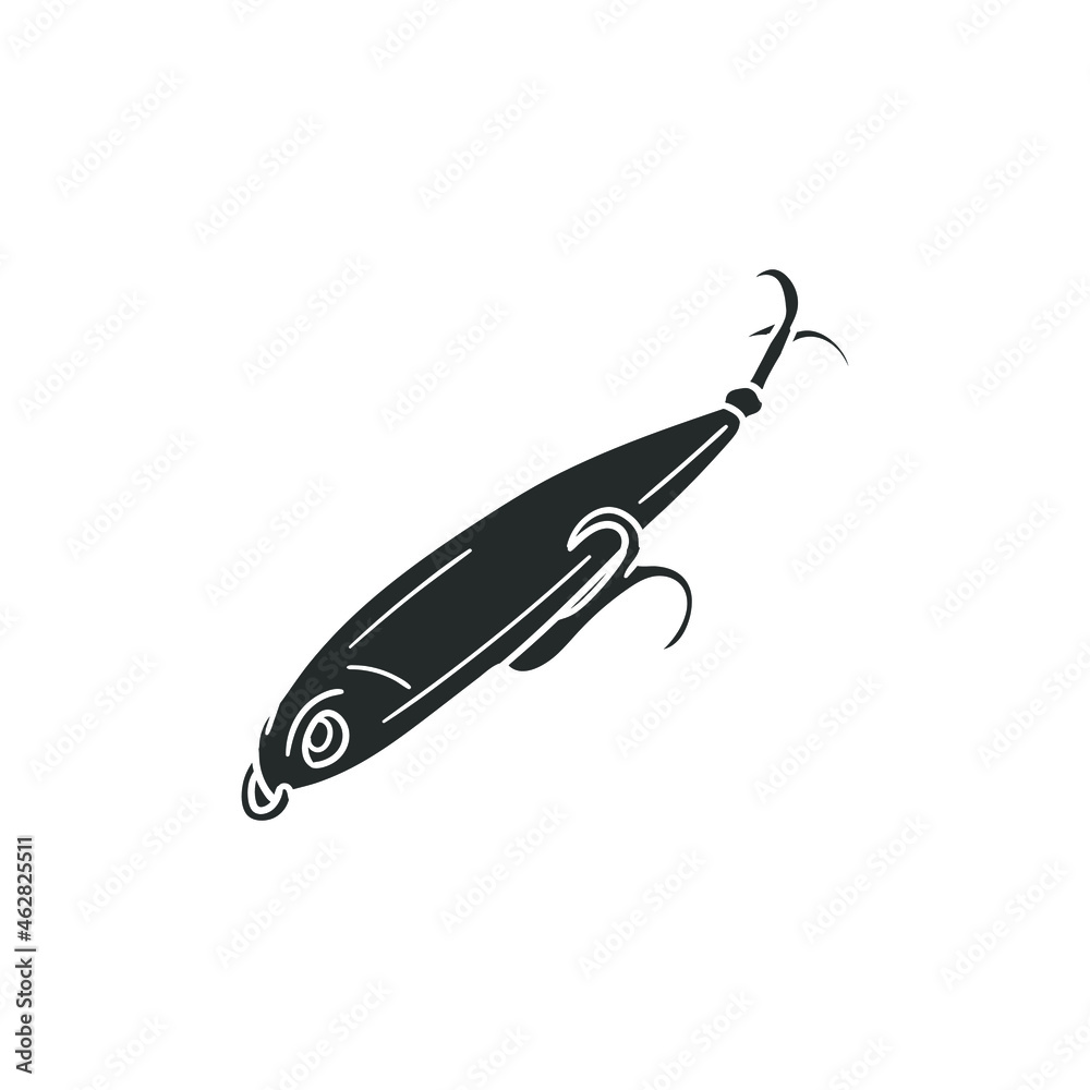 Fish Hook Icon Silhouette Illustration. Fisherman Vector Graphic Pictogram Symbol Clip Art. Doodle Sketch Black Sign. Fish Hook Icon Silhouette Illustration. Fisherman Vector Graphic Pictogram Symbol Clip Art. Doodle Sketch Black Sign.