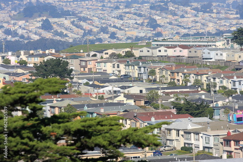 condensed view of houses in Daly City, San Francisco photo