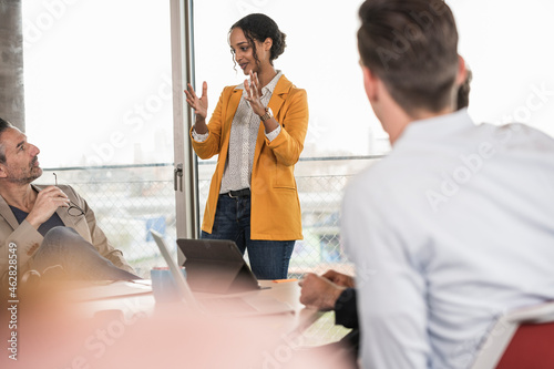 Business people having a meeting in office photo