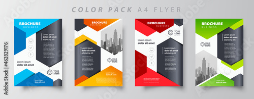 Set Cover Flyer brochure design template geometric figure