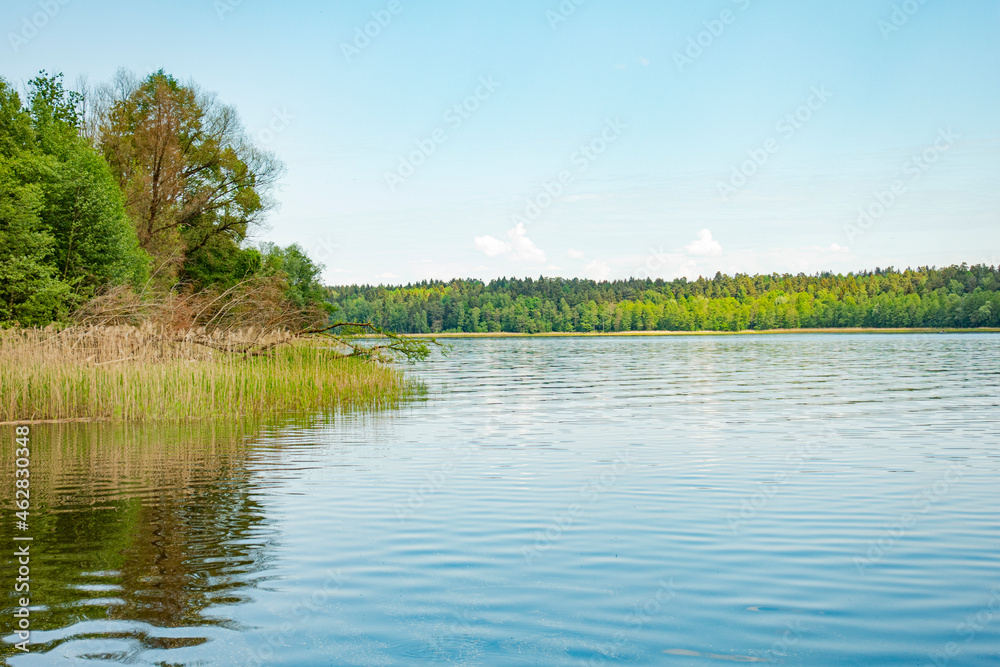 Obraz na płótnie gołdap jezioro molo mostek park ogród w salonie