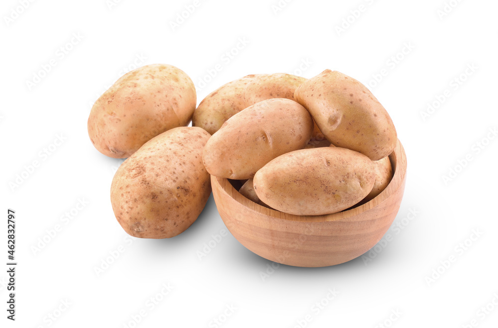 fresh potatoes isolated on a white background fresh potatoes isolated on a white background