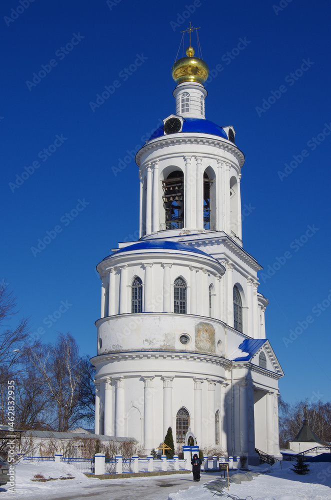 Russia,  Vladimir region, Bogolyubovo - March, 2021:  Holy Bogolyubsky Convent