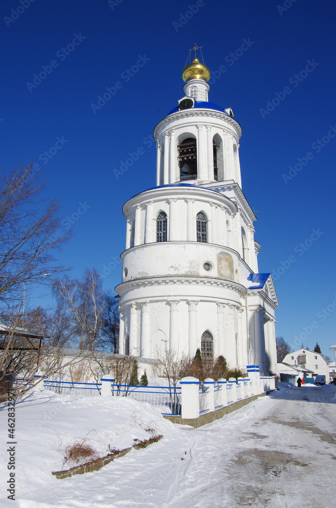 Russia, Bogolyubovo - March, 2021:  Holy Bogolyubsky Convent in Vladimir region