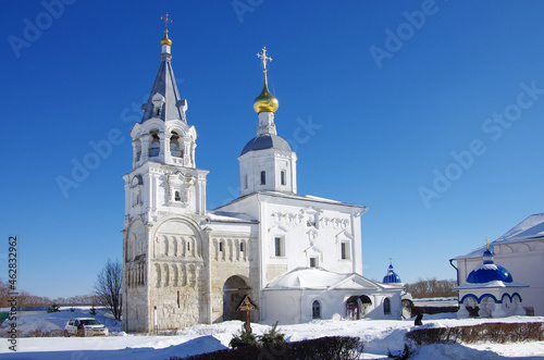 Russia, Vladimir region, Bogolyubovo - March, 2021: Holy Bogolyubsky Convent