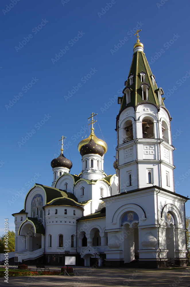 Borzye village, Istra district, Moscow region, Russia - October 2020: Church of the Holy Blessed Prince Alexander Nevsky