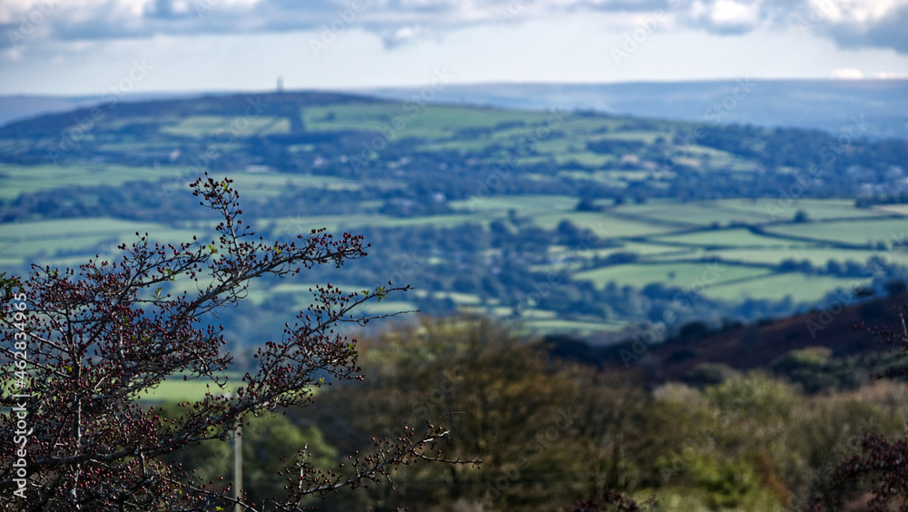 Obraz premium Views from Minions, Cornwall across to Kit Hill, and west Devon, in Autumn
