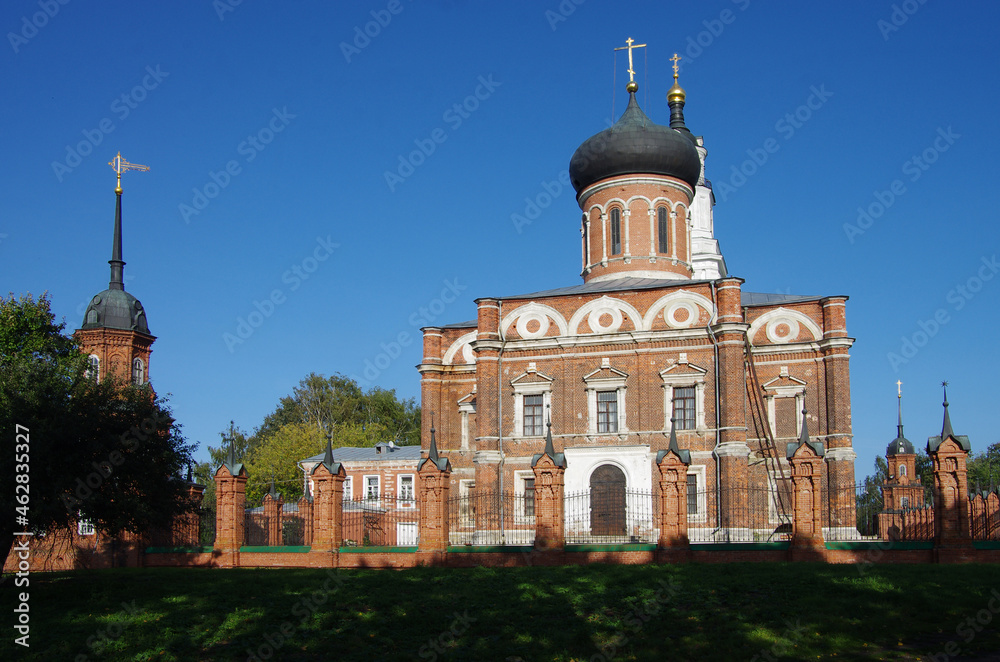 Volokolamsk, Moscow region, Russia - September, 2020:   Volokolamsk Kremlin. The architectural ensemble in Volokolamsk. Nikolskiy Cathedral