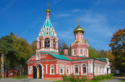 Krasnogorsk, Russia - September, 2020: Church of the icon of the Mother of God the Sign. Znamenskaya Temple