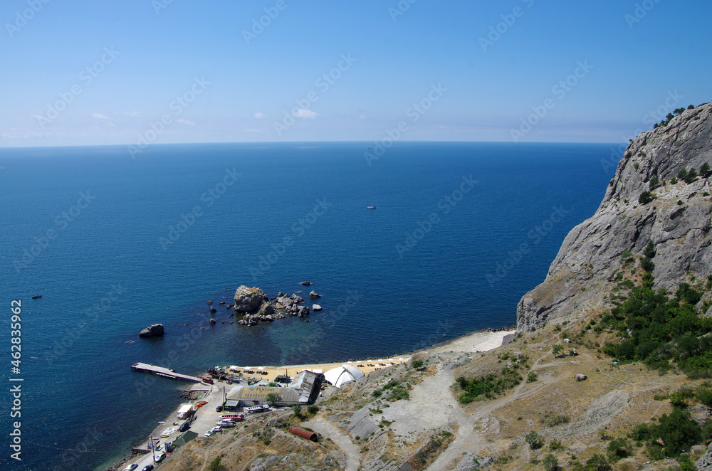 The coastline of the Crimea in the area of Sudak