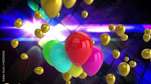 Wallpaper Mural Animation of balloons floating over disco lights Torontodigital.ca
